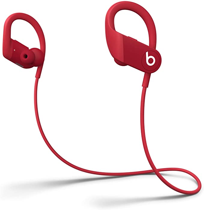 Powerbeats High-Performance Wireless Earphones - Apple H1 Headphone Chip, Class 1 Bluetooth, 15 Hours of Listening Time, Sweat Resistant Earbuds - Red