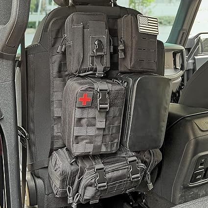 Z8 Tactical Seat Back Organizer, Universal Car Seat Back Cover with 5 Mole Bags in Different Sizes, Universal Fits All Vehicles…