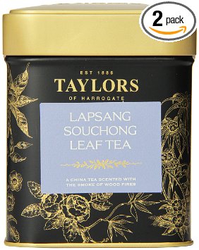 Taylors of Harrogate Lapsang Souchong Leaf Tea, Loose Leaf, 4.41-Ounce Tins (Pack of 2)