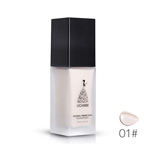 UCANBE Lasting Liquid Makeup Liquid Concealer Foundation Moisturizing Waterproof Concealer BB Cream, Lazy Element Cream (01)