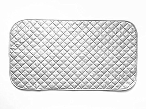 FU GLOBAL Magnetic Ironing Mat 19x33.5 Inch Quilted Ironing Blanket Grey Tabletop Ironing Pad