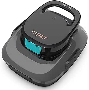 AIPER Scuba SE 2024 Robotic Pool Cleaner, Cordless Robotic Pool Vacuum, Lasts up to 90 Mins, Ideal for Above Ground Pools, Automatic Cleaning with Self-Parking Capabilities