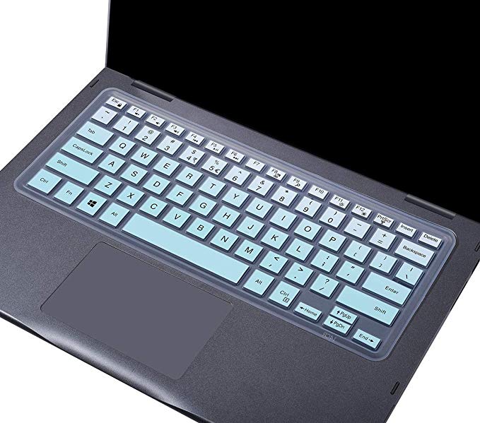 Keyboard Cover for 2019 DELL XPS 15 7590 9570 9560 9550 15.6" Laptop Keyboard Skin, Dell XPS 15 Silicone Keyboard Protector for DELL Precision 15-5510 M5510 (NOT Fit XPS 15 9575), Gradual Mint Green