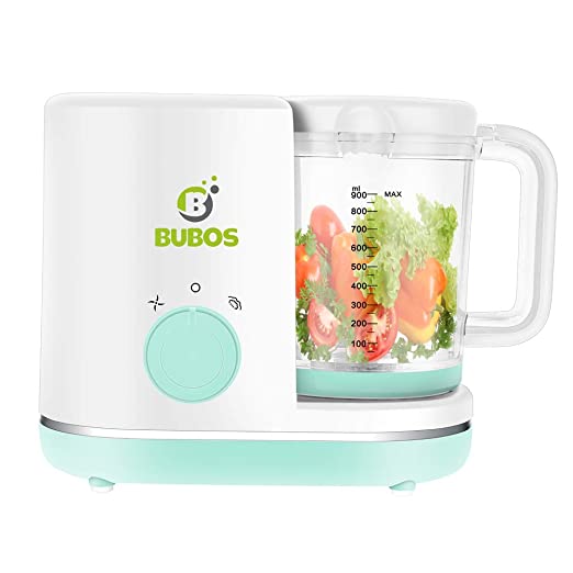 Bubos 5-in-1 Smart Baby Food Maker with Steam Cooker, Blender, Chopper, Sterilizer & Warmer for Organic Food Cooking, Pureeing & Reheating - BPA Free Food Processor