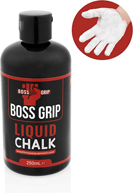 Boss Grip Liquid Chalk | Perfect For Grip Support For Extra Strength & Sweat Free Hands in Gym, Bodybuilding, Powerlifting, CrossFit, Rock Climbing, Gymnastics & Pole Fitness - 250ml 200  uses