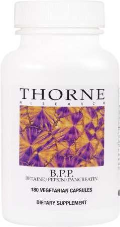 Thorne Research - B.P.P. (Betaine / Pepsin / Pancreatin) - Comprehensive Blend of Digestive Enzymes - 180 Capsules