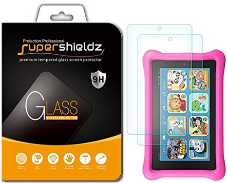 [2-Pack] Supershieldz for All Fire 7 / Fire 7 Kids Edition Tablet 7" [Tempered Glass] Screen Protector, (7th Generation - 2017 Release) -Lifetime Replacement Warranty