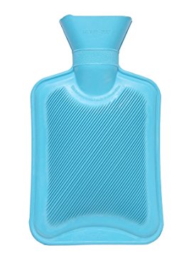 HomeIdeas 1 Liter Full Size Natural Rubber Multifunctional Safe Hot Water Bottle (Green (1L))