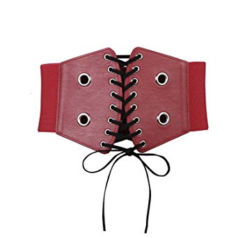 Women’s Elastic Costume Waist Cinch Belt Lace-up Tied Waspie Corset Belts For Women By JASGOOD