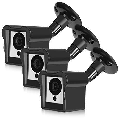 Kupton Wall Mount Bracket Compatible with Wyze Camera (3 Packs), 360 Degree Adjustable Weather-Proof Indoor Outdoor Mount Holder Stand   Protective Housing Cover Case for Wyze Cam 1080p HD