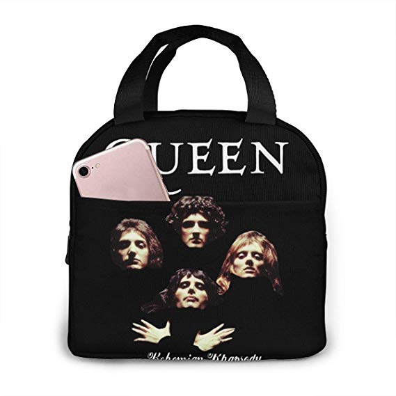 Queen Band Bohemian Rhapsody Lunch Bag For Women And Teen Girls - Cute Insulated Lunch Box For Work School Travel