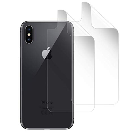 EasyAcc [2 Packs] Back Protector for iPhone Xs/iPhone X, 0.01mm Ultra Slim Anti-Scrach High Definition Clear Protector Shield - PET Soft Film Compatible for iPhone Xs/iPhone X