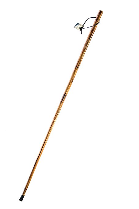 SE WS628-55HW Wooden Walking/Hiking Stick with Hand-Carved Howling Wolf Design, 55"