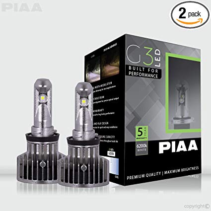 PIAA 26-17411 G3 H11 LED Bulb (6200K 12/24V 23W Twin Pack)