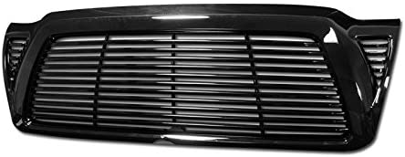 R&L Racing Black Finished Front Grill Horizontal Billet Style Hood Bumper Grille Cover 2005-2011 For Tacoma