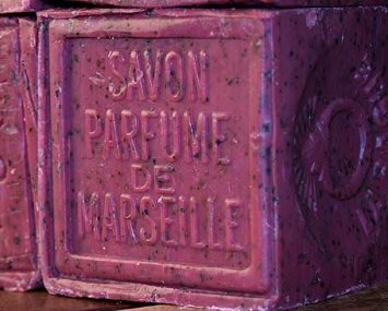Savon de Marseille (Marseille Soap) with Pure Crushed Local Flowers from France (Grapeseed)