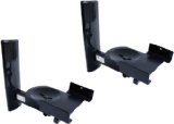 B-Tech BT77 - Ultragrip ProTM Side Clamping Loudspeaker Wall Mounts with Tilt and Swivel - Finished in Black