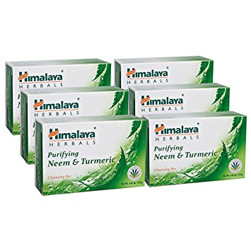 Himalaya Purifying Neem & Turmeric Cleansing Bar 125g (6 Pack)