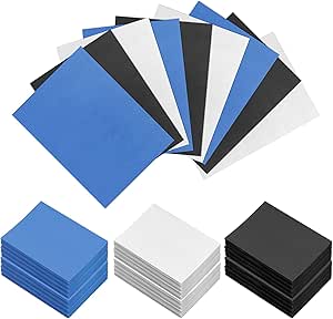 Homgaty 300 Pcs Protege Carte, Pochette Carte Individuel Standard Card, Sleeve 91 * 66mm pour Magic The Gathering, pour Yu-Gi-Oh, Jeux de Société (Bleu Blanc Noir)