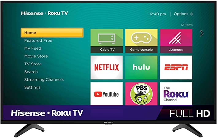 Hisense 43-Inch Class H4 Series LED Roku Smart TV with Alexa Compatibility (43H4F, 2020 Model)