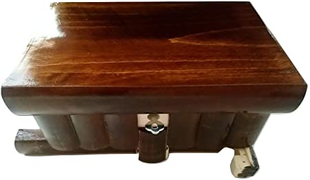 Big Wooden Magic Puzzle Box Secret Treasure Storage Beautiful Special handcarved Jewelry Box case (Brown uncarved)