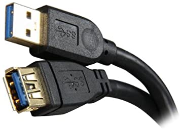 Rosewill 3 ft. USB3.0 A Male to A Female Extension Cable, Gold Plated, Black Model RCAB-11030