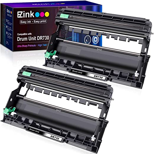 E-Z Ink (TM) Compatible Drum Unit Replacement for Brother DR730 DR 730 HL-L2350DW HL-L2395DW HL-L2390DW HL-L2370DW HL-L2370DWXL MFC-L2750DW MFC-L2750DWXL MFC-L2710DW DCP-L2550DW (2 Drum Unit, Black)