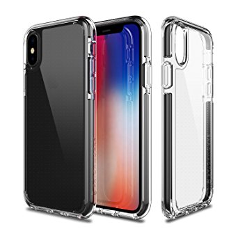 iPhone X Case, Patchworks Pure Shield EX Series in Black Dual Layer Triple Material Impact Dispersion Polycarbonate Japanese TPU Impact Resistant Elastomer Air Pocket Vent Military Drop Tested Case