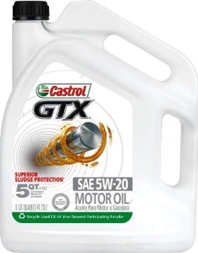 Castrol 03107 GTX 5W-20 Conventional Motor Oil - 5 Quart
