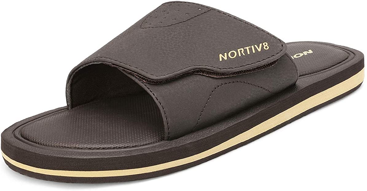 NORTIV 8 Men’s Slide Sandals Comfort Lightweight Beach Shoes