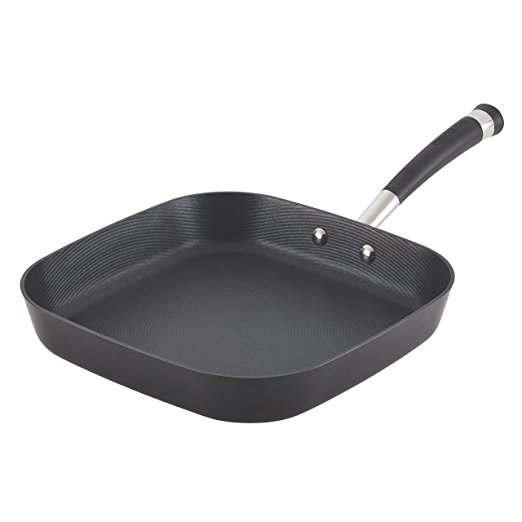 Circulon Acclaim Hard Anodized Nonstick 11-Inch Deep Square Griddle, Black