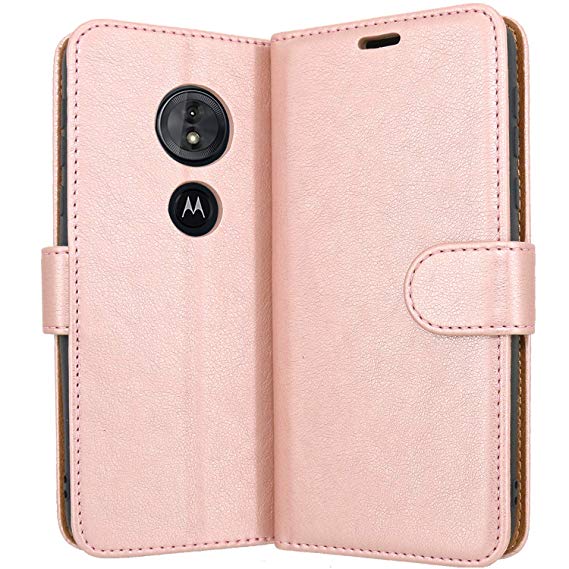 Case Collection Premium Leather Folio Cover for Motorola Moto G6 Play Case Magnetic Closure Full Protection Design Wallet Flip with [Card Slots] and [Kickstand] for Motorola Moto G6 Play Phone Case