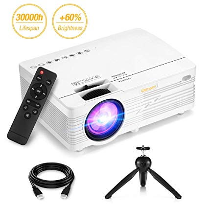 Mini Projector, 2500 Lumens HD LCD Home Theater Projector Portable Compatible with HDMI, AV, VGA, SD Card, USB Port, Computer, USB Flash Drive, Smartphone, Tablet, DVD, etc