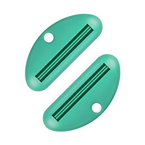 DIGITBLUE Toothpaste Tube Squeezer, 2-Pack Multipurpose Toothpaste Dispenser Squeezer (Green)
