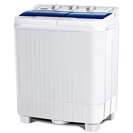 KUPPET Portable Washing Machine, 17lbs Compact Twin Tub Washer and Spin Dryer Combo for Apartment, Dorms, RVs, Camping and More (Type2)