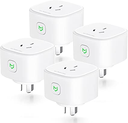 meross Smart Plug WiFi Outlet with Energy Monitor, 4 Piece