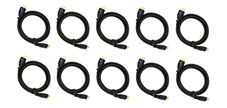 C&E High-Speed HDMI Cable - 1.5 Feet, Supports Ethernet, 3D and Audio Return, UltraHD 4K Ready - Latest Specification Cable, 10-Pack