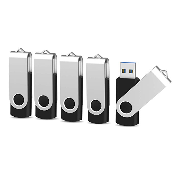 Kootion 5 X 64GB USB 3.0 Flash Drive 64 GB Thumb Dirve Swivel Jump Drive