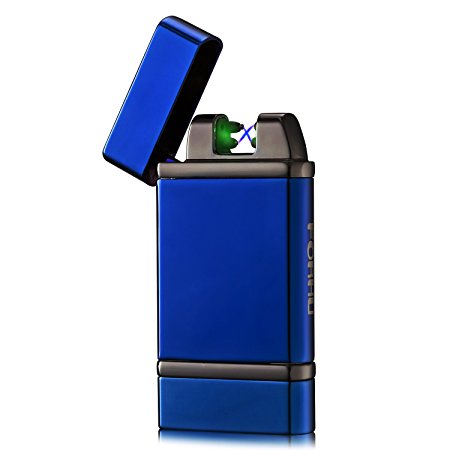 FORHU Arc lighter Electronic Ciarette Lighters-Windproof USB Rechargeable Lighters, Photoelectric sensors (Blue)