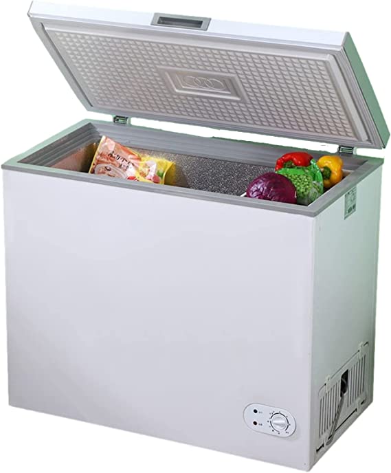 Chest Freezer - 5.0 Cu Ft with Removable Baskets 7 Adjustable Temperature Quiet Deep Freezer for Office Dorm or Apartment - White