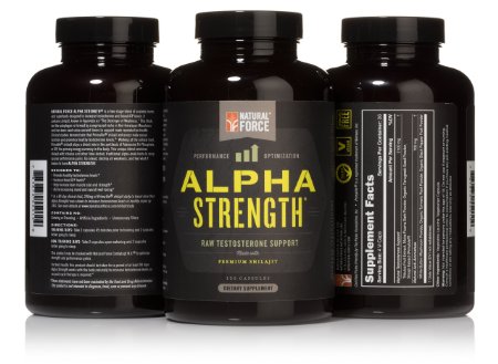 24 Increase in Testosterone - Natural Force ALPHA STRENGTH - Raw Testosterone Support