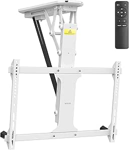 VIVO Electric Ceiling TV Mount for 32 to 70 inch Screens, Large Flip Down Motorized Pitched Roof VESA Mount, Master Pack, White, MOUNT-E-FD70W