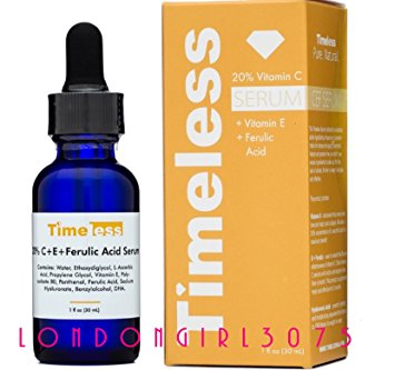 Timeless Skin Care 20% Vitamin C+E Ferulic Acid Serum 30ml - Authorised UK seller - Fresh, Brand New & Sealed