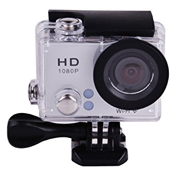 Acekool M8 Outdoor Sports WiFi Camera 1080P HD 170° Wide Angle Lens WiFi Camera Silver Silver Mini Waterproof Diving Sports Video Camera
