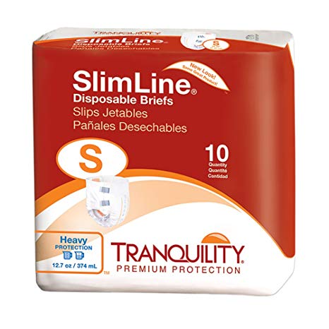 Tranquility SlimLine Original Adult Disposable Brief - SM - 100 ct