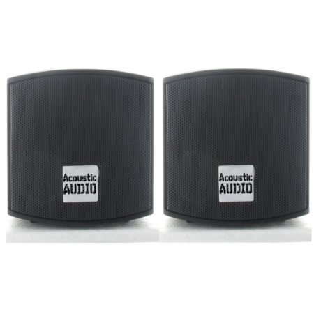 Acoustic Audio AA321B Surround Speakers Black Set of 2