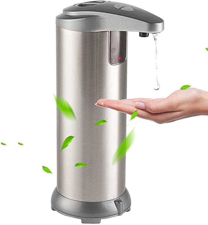 vplus Automatic Soap Dispenser, Touchless Soap Dispenser with Waterproof Base Suitable for Bathroom Kitchen Hotel Restaurant