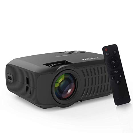 Portronics BEEM 200, A 200 Lumen Bright Full HD Multimedia LCD Projector, Watch up to 120 inch Large Screen, Lamp Lifespan of 30,000 Hours, HDMI/VGA/USB/AV/SD Card Slot and 3.5 mm Audio Output, Black