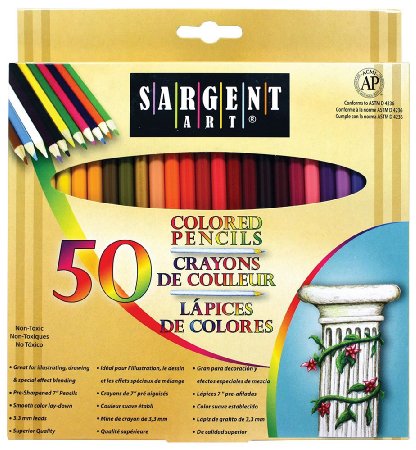 Sargent Art 22-7251 Colored Pencils Pack of 50 Assorted Colors