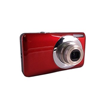 KINGEAR KG001 2.7 Inch TFT 5X Optical Zoom 15MP 1280 X 960 HD Anti-shake Smile Capture Digital Video Camera--Red